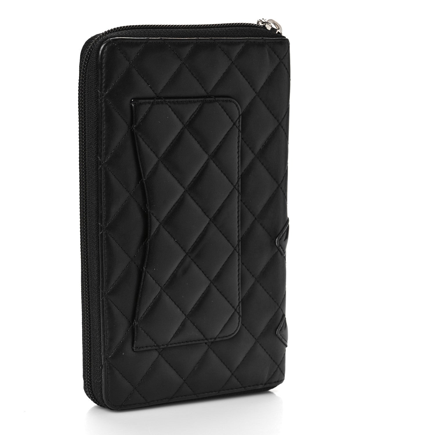 Chanel Calfskin Cambon Zip Around Organizer Wallet Black 4 of 12