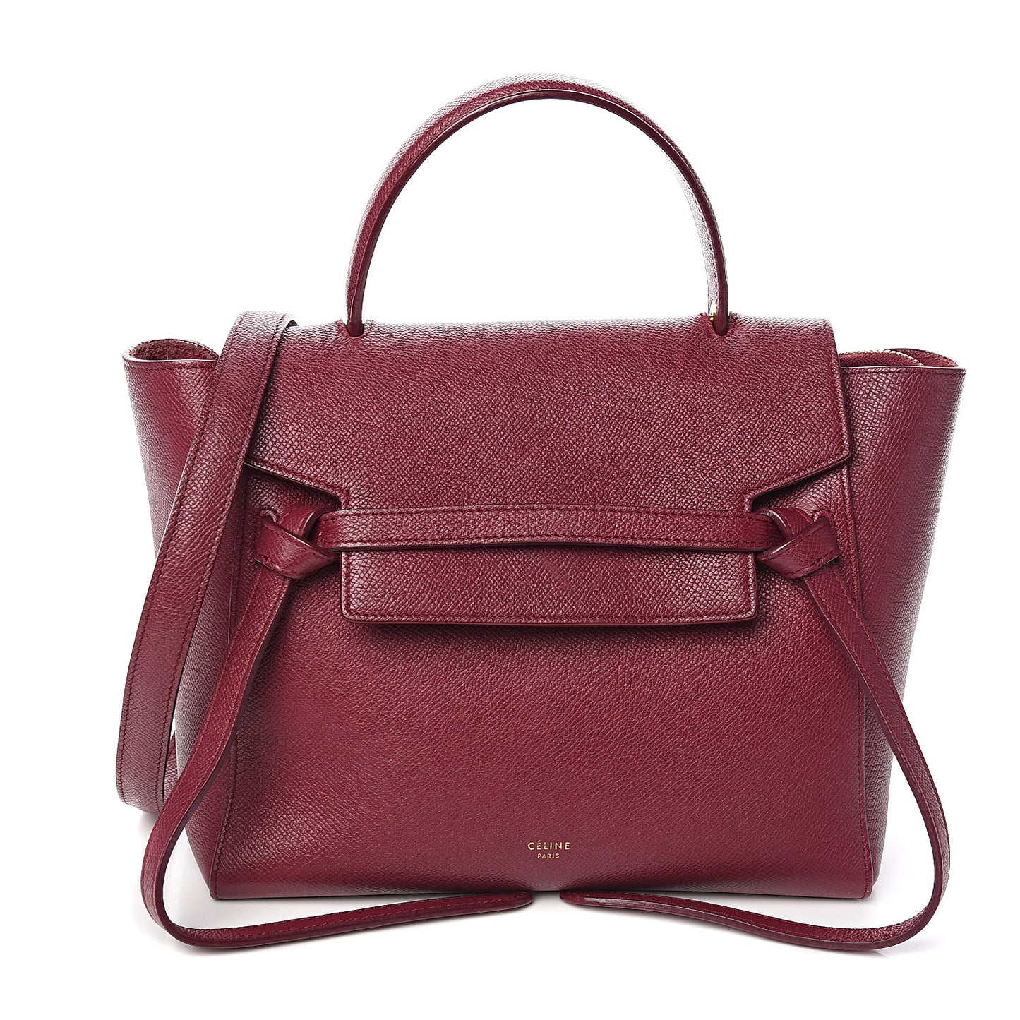 Grained Calfskin Micro Belt Bag Plum