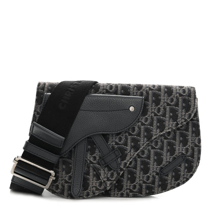 Christian Dior Oblique Saddle Messenger Pouch Blue 1 of 10