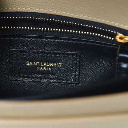 Saint Laurent Grain De Poudre Monogram Cassandra Clasp Bag Latte 6 of 10