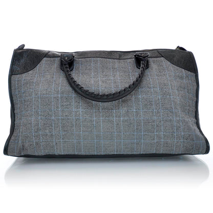 Balenciaga Chevre Wool Prince of Wales Check Weekender 3 of 9