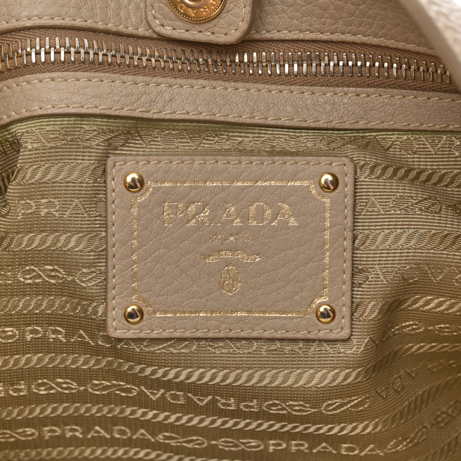 Prada Vitello Daino Shoulder Bag Sabbia 6 of 14