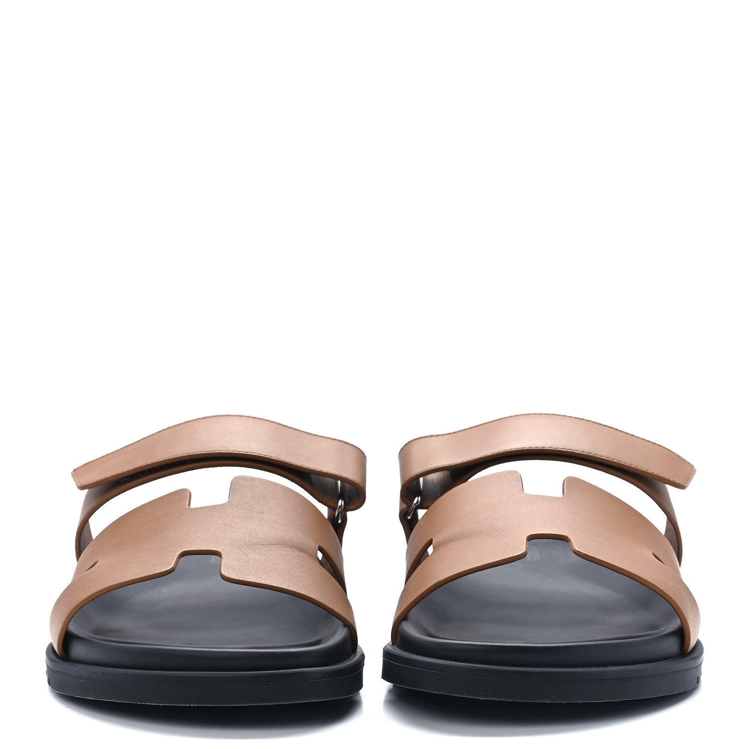 Hermes Calfskin Mens Chypre Sandals 44 Gold 2 of 8