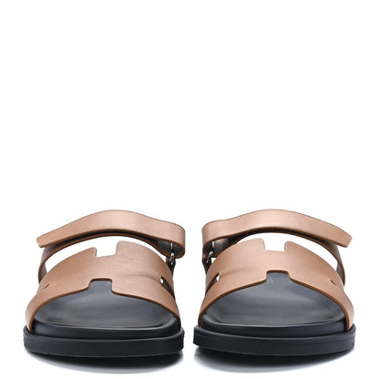 Hermes Calfskin Mens Chypre Sandals 44 Gold 2 of 8