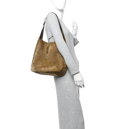 Saint Laurent Suede Large Le 5 A 7 Soft Hobo New Barley 2 of 10