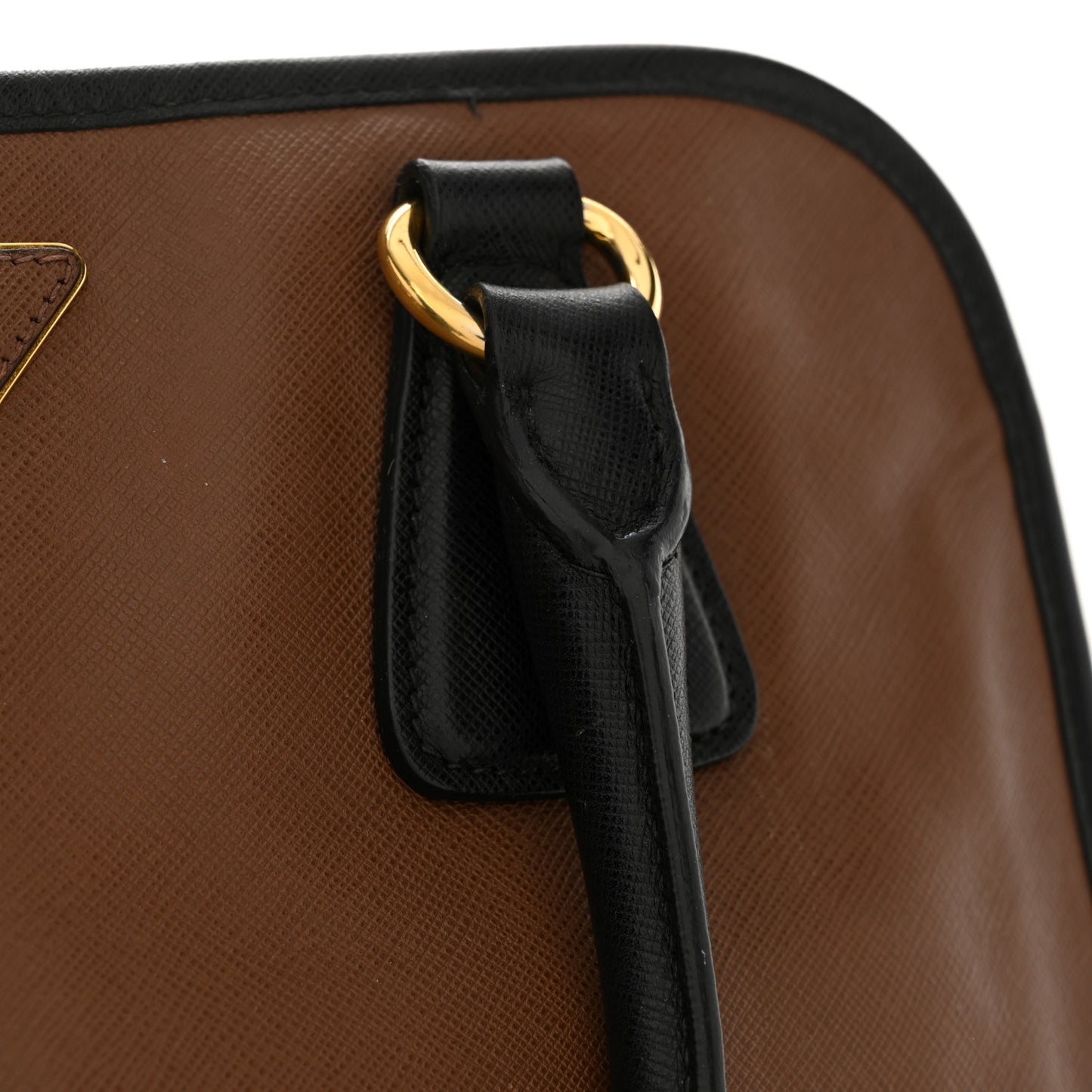 Saffiano Soft Bi-Color Tote Palissandro Black