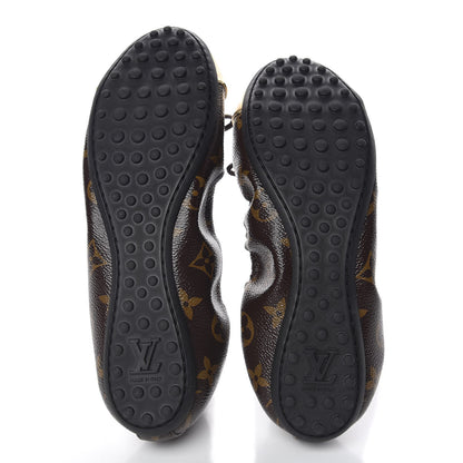 Louis Vuitton Patent Monogram Flirty Ballerina Flats 38 Gold 6 of 9