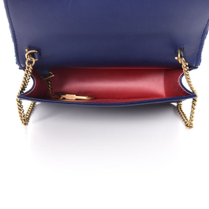 Gucci Velvet Matelasse GG Marmont Mini Bag Cobalt Blue 5 of 10
