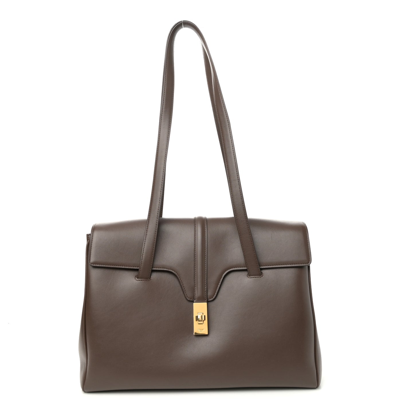 Supple Grained Calfskin Medium Soft 16 Bag Dark Brown