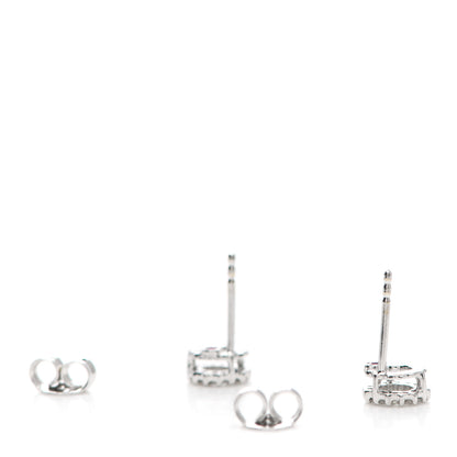 Roberto Coin 18K White Gold Diamond Circle Stud Earrings 3 of 4