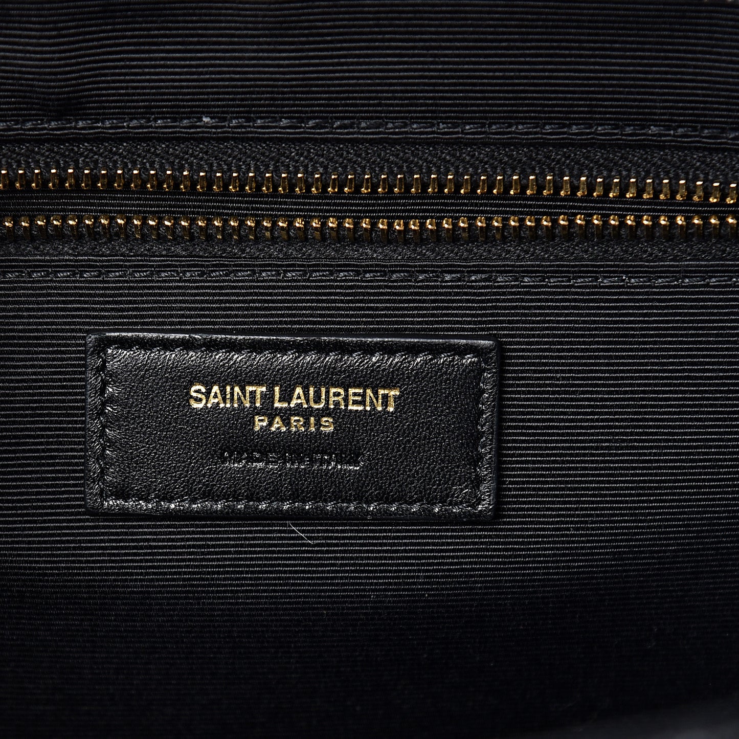 Grain De Poudre Matelasse Chevron Large Monogram Satchel Black
