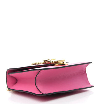 Gucci Vitello Fontanella Web Mini Sylvie Chain Shoulder Bag Pink Tropical Flower 4 of 13