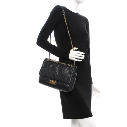 Chanel Calfskin Diamond Debossed Large Cosmos Flap Black 2 of 7