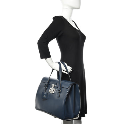 Gucci Regent Calfskin Large Lady Lock Satchel Caspian 2 of 12
