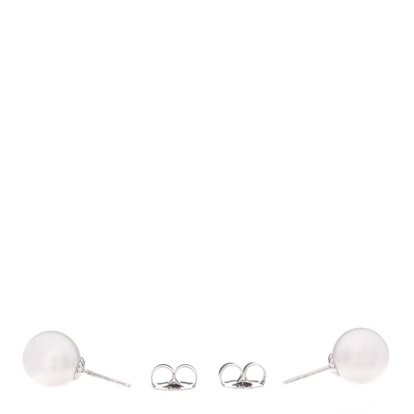 18K White Gold South Sea Pearl 12mm Stud Earrings