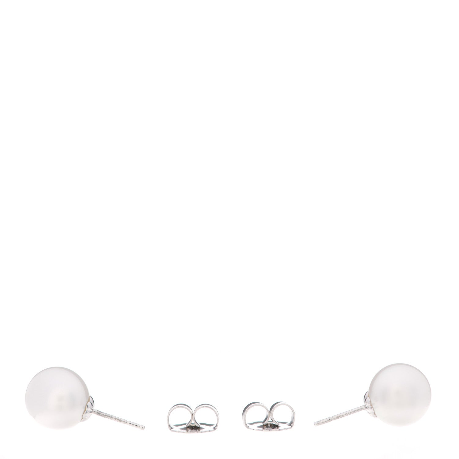 Mikimoto 18K White Gold South Sea Pearl 12mm Stud Earrings 3 of 5
