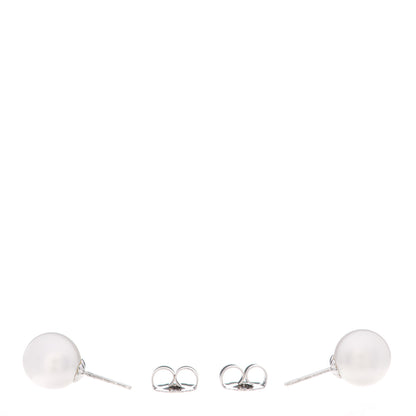 Mikimoto 18K White Gold South Sea Pearl 12mm Stud Earrings 3 of 5