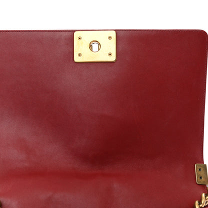 Chanel Calfskin Quilted Medium Boy Flap Red 14 of 16