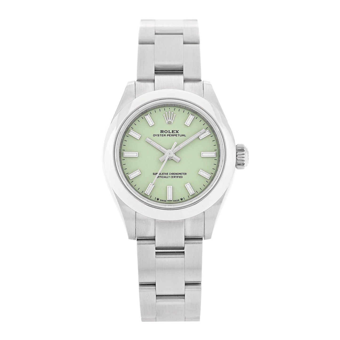 Stainless Steel 28mm Oyster Perpetual Datejust Watch Pistachio 276200