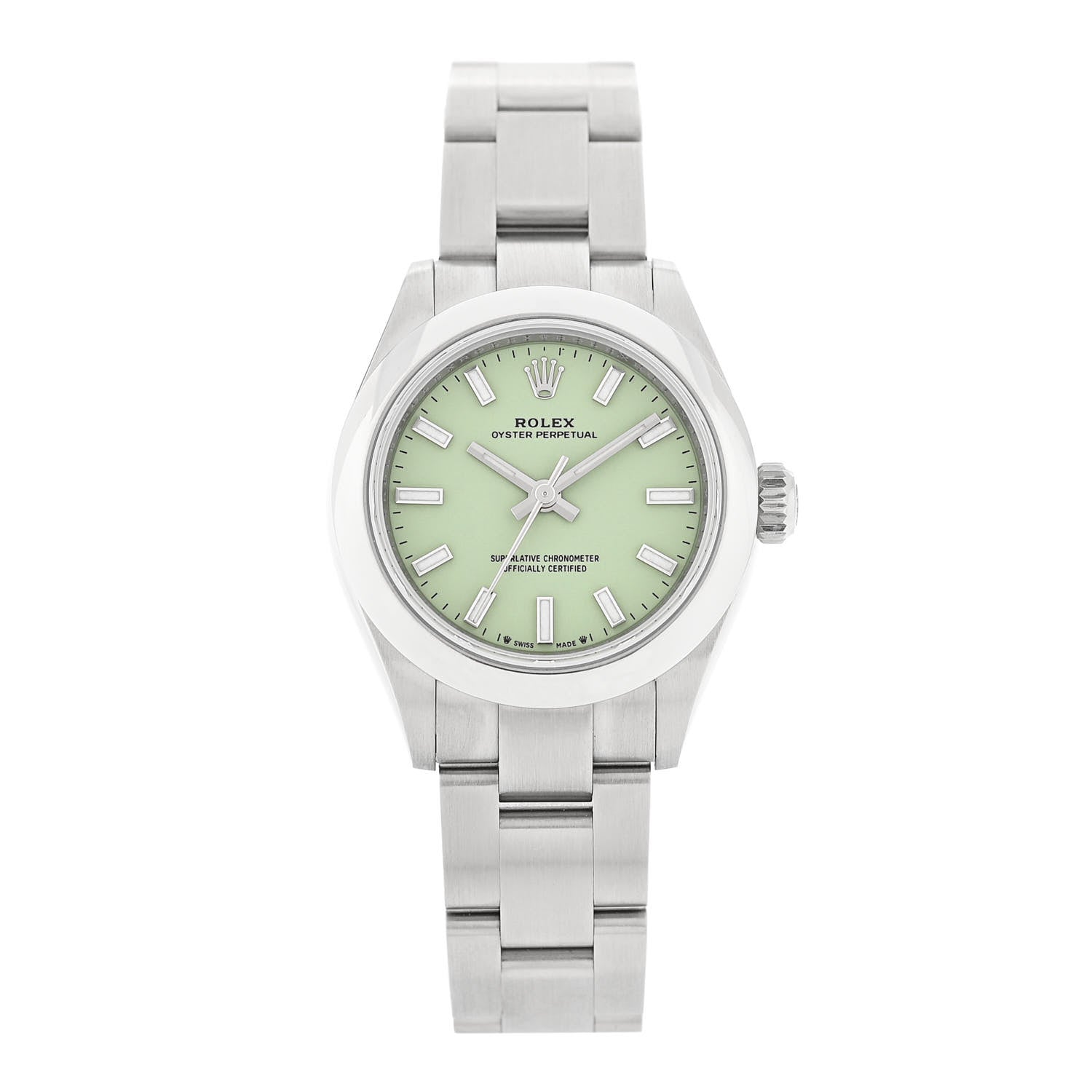 Rolex Stainless Steel 28mm Oyster Perpetual Datejust Watch Pistachio 276200 1 of 5
