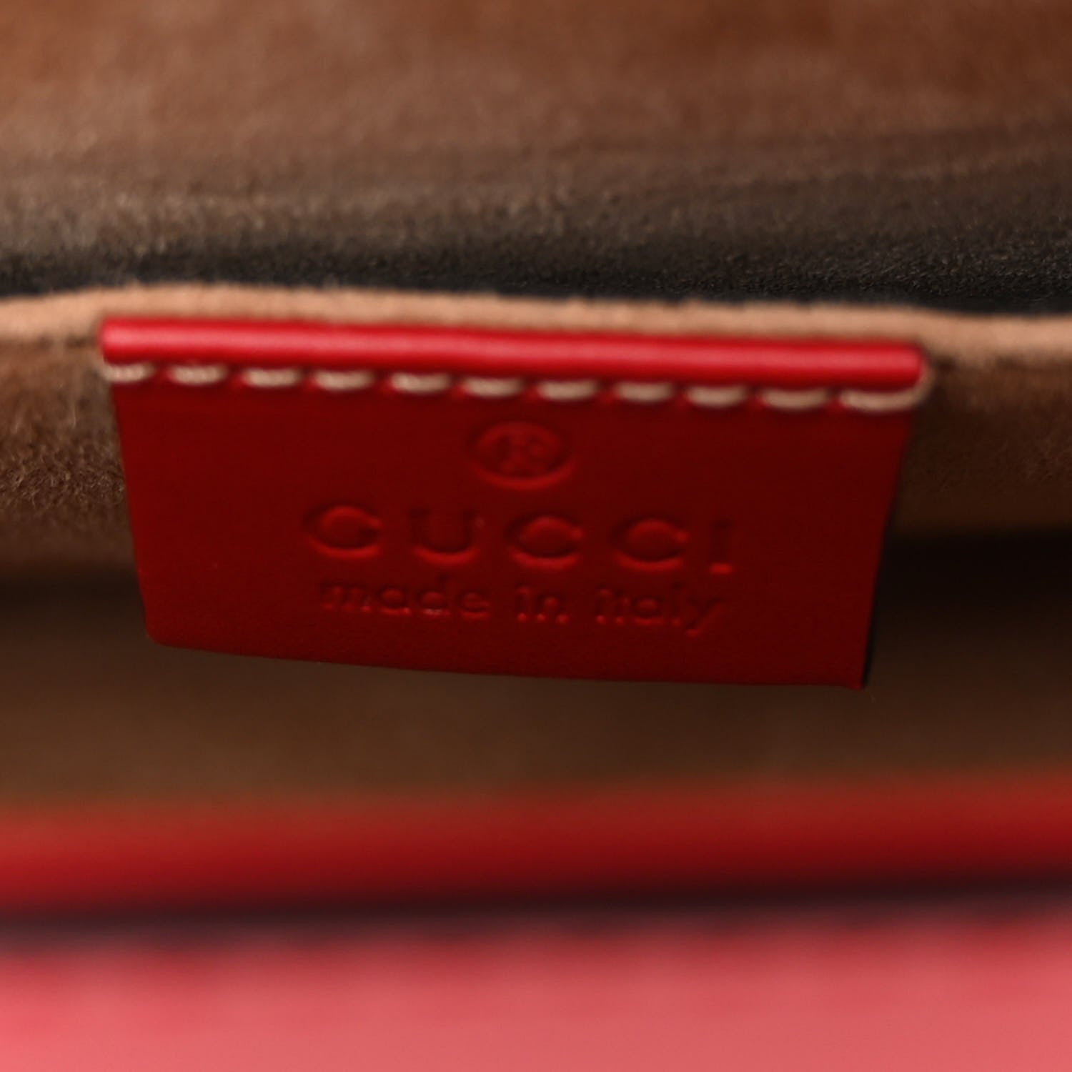 Gucci Calfskin Mini Sylvie Chain Shoulder Bag Hibiscus Red 6 of 11