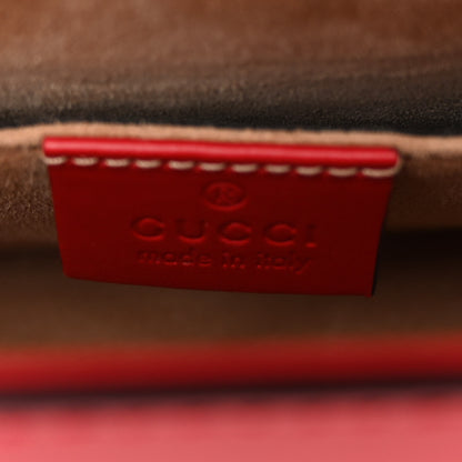 Gucci Calfskin Mini Sylvie Chain Shoulder Bag Hibiscus Red 6 of 11