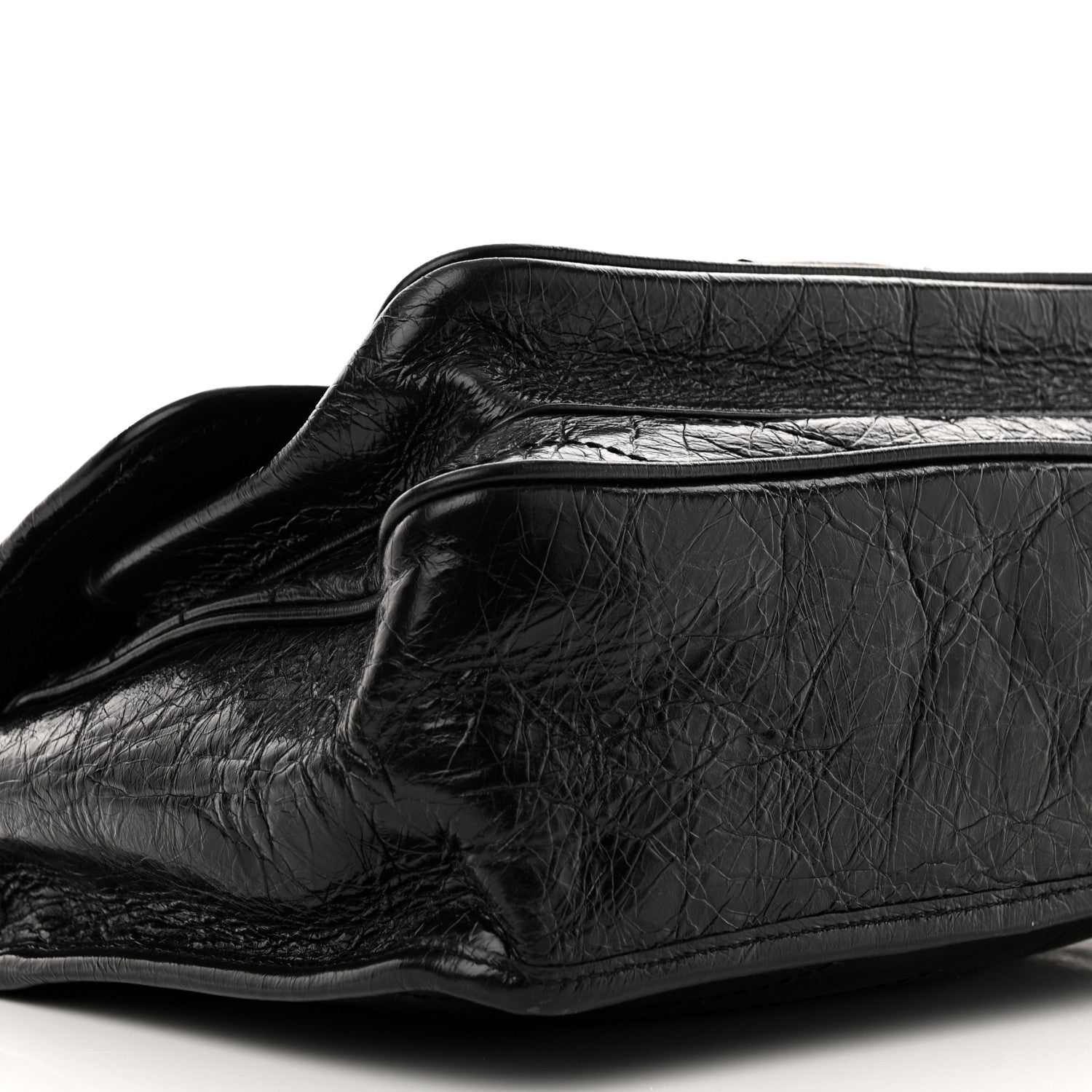 Saint Laurent Crinkled Calfskin Matelasse Monogram Medium Niki Chain Satchel Black 10 of 11