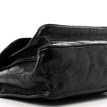 Saint Laurent Crinkled Calfskin Matelasse Monogram Medium Niki Chain Satchel Black 10 of 11