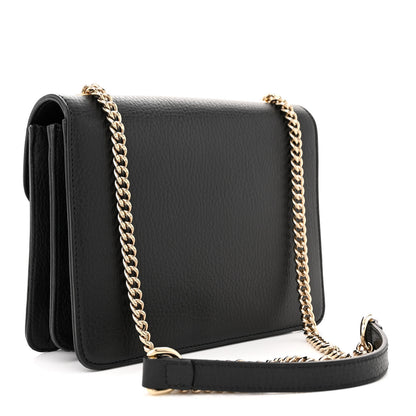 Gucci Dollar Calfskin Small Interlocking G Shoulder Bag Black 3 of 12