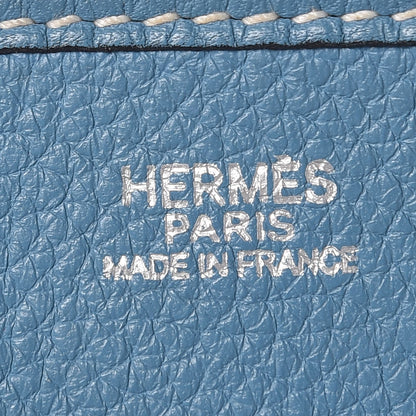 Hermes Togo Evelyne II GM Blue Jean 6 of 9