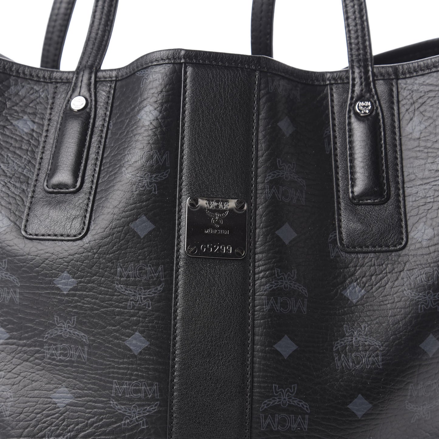 Visetos Medium Liz Reversible Shopper Tote Black