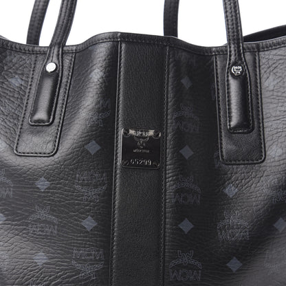 MCM Visetos Medium Liz Reversible Shopper Tote Black 8 of 14
