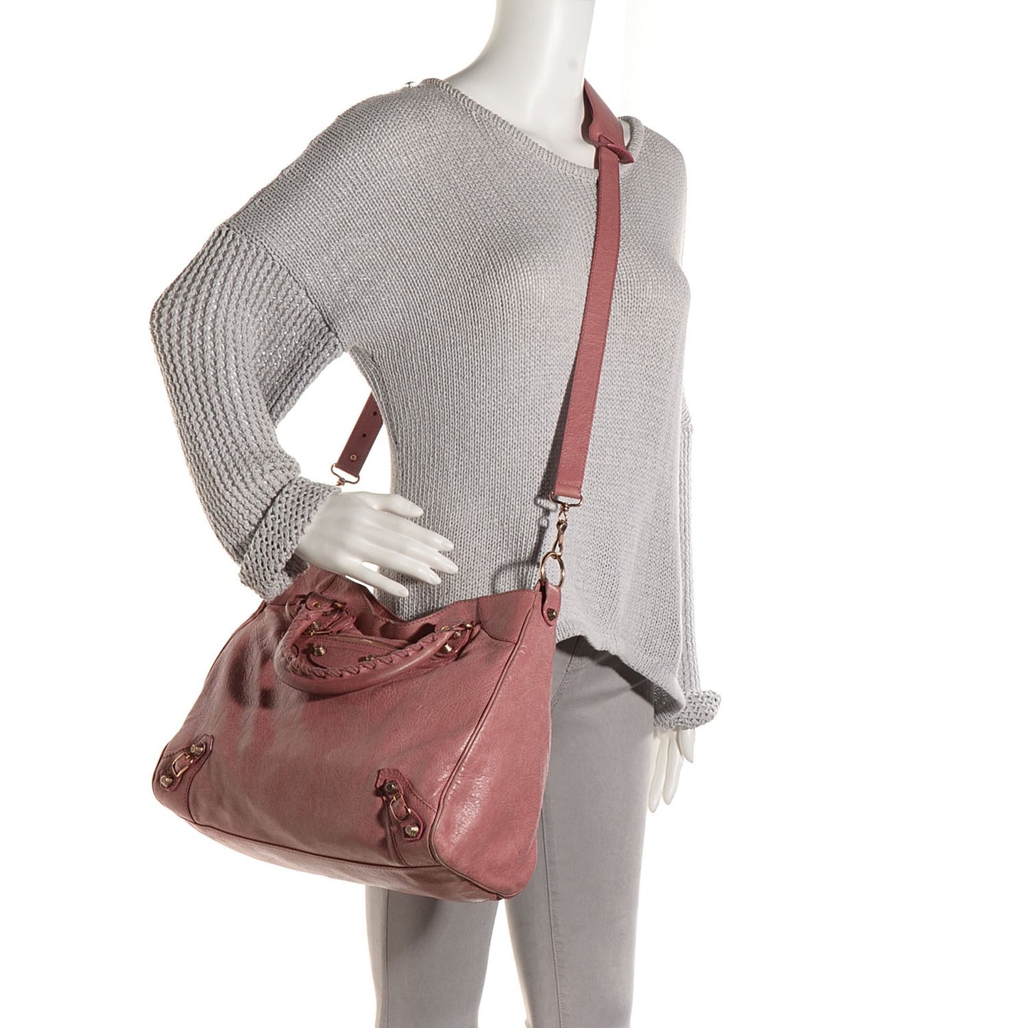 Agneau Giant 12 Rose Gold Hardware Velo Rose Bruyere