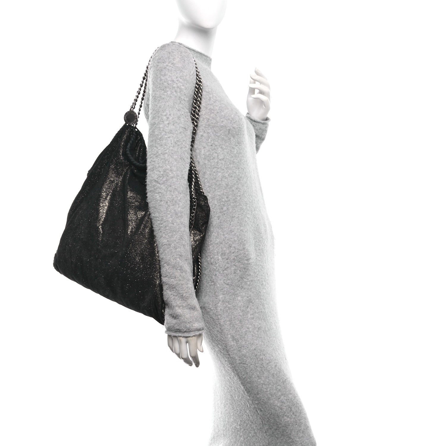 Stella McCartney Shaggy Deer Falabella Hobo Black 2 of 10