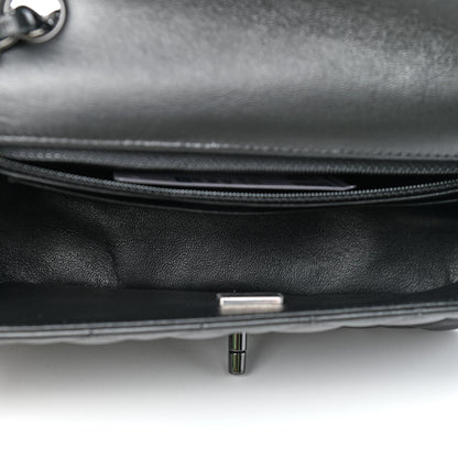 Chanel Lambskin Quilted Mini Rectangular Flap So Black 5 of 9