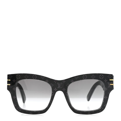 Louis Vuitton Acetate Blade Sunglasses Z1616E Black Black 2 of 8