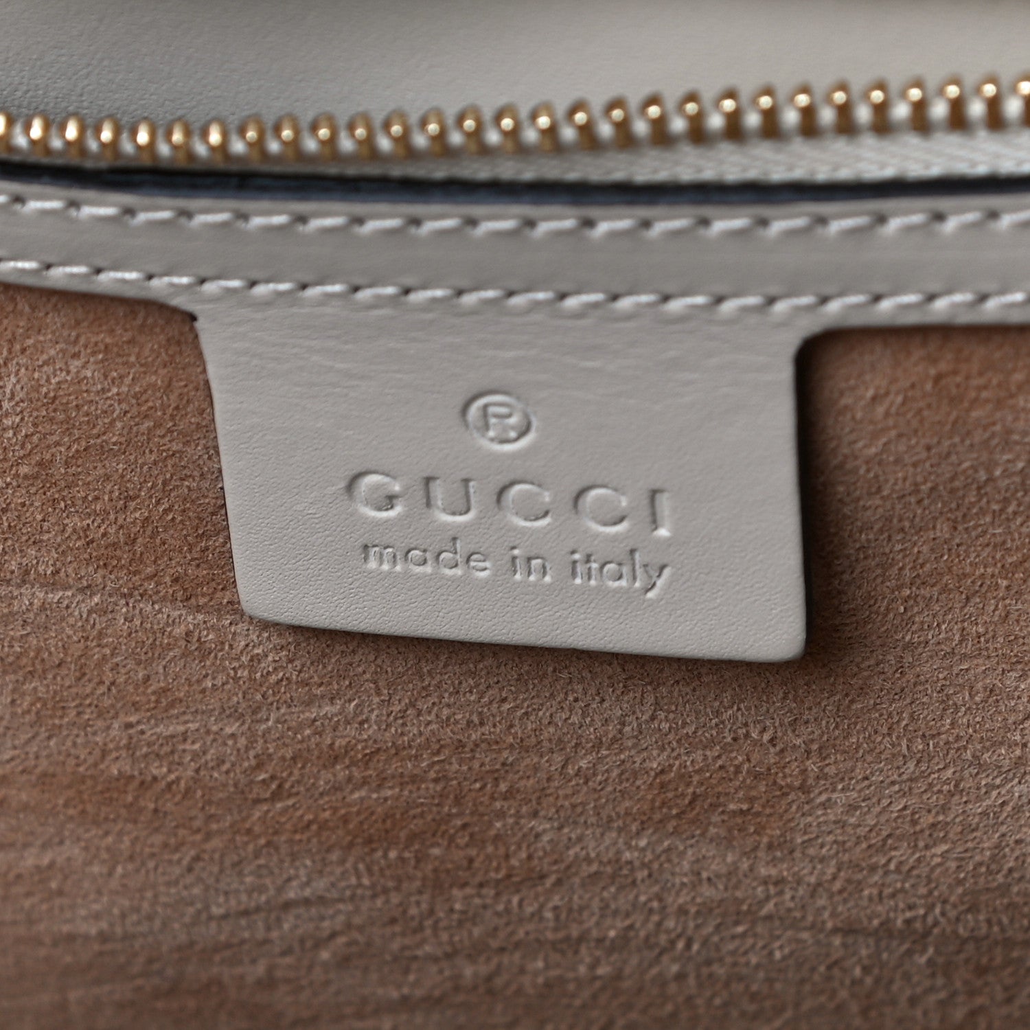 Gucci Calfskin Embroidered Medium Sylvie Top Handle Bag White 6 of 14