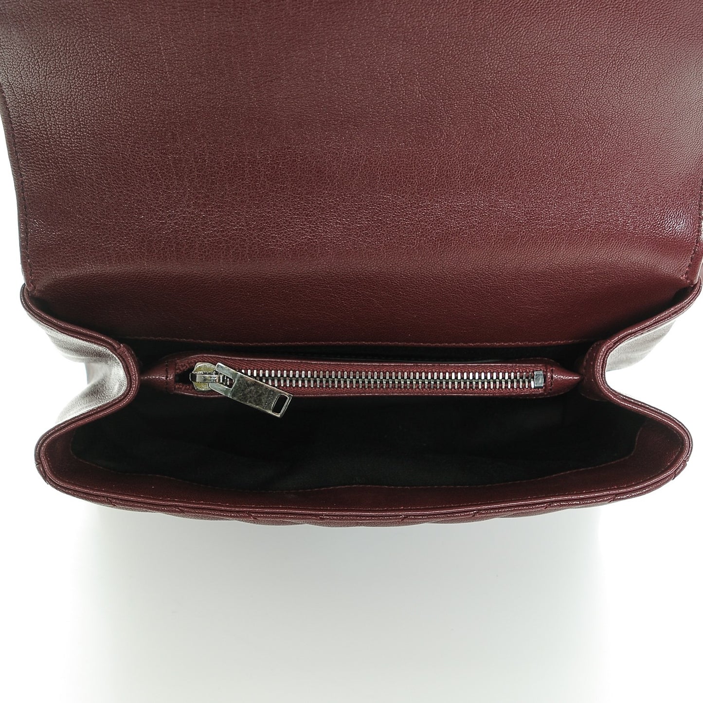 Sheepskin Matelasse Chevron Monogram Medium College Bag Rouge Legion
