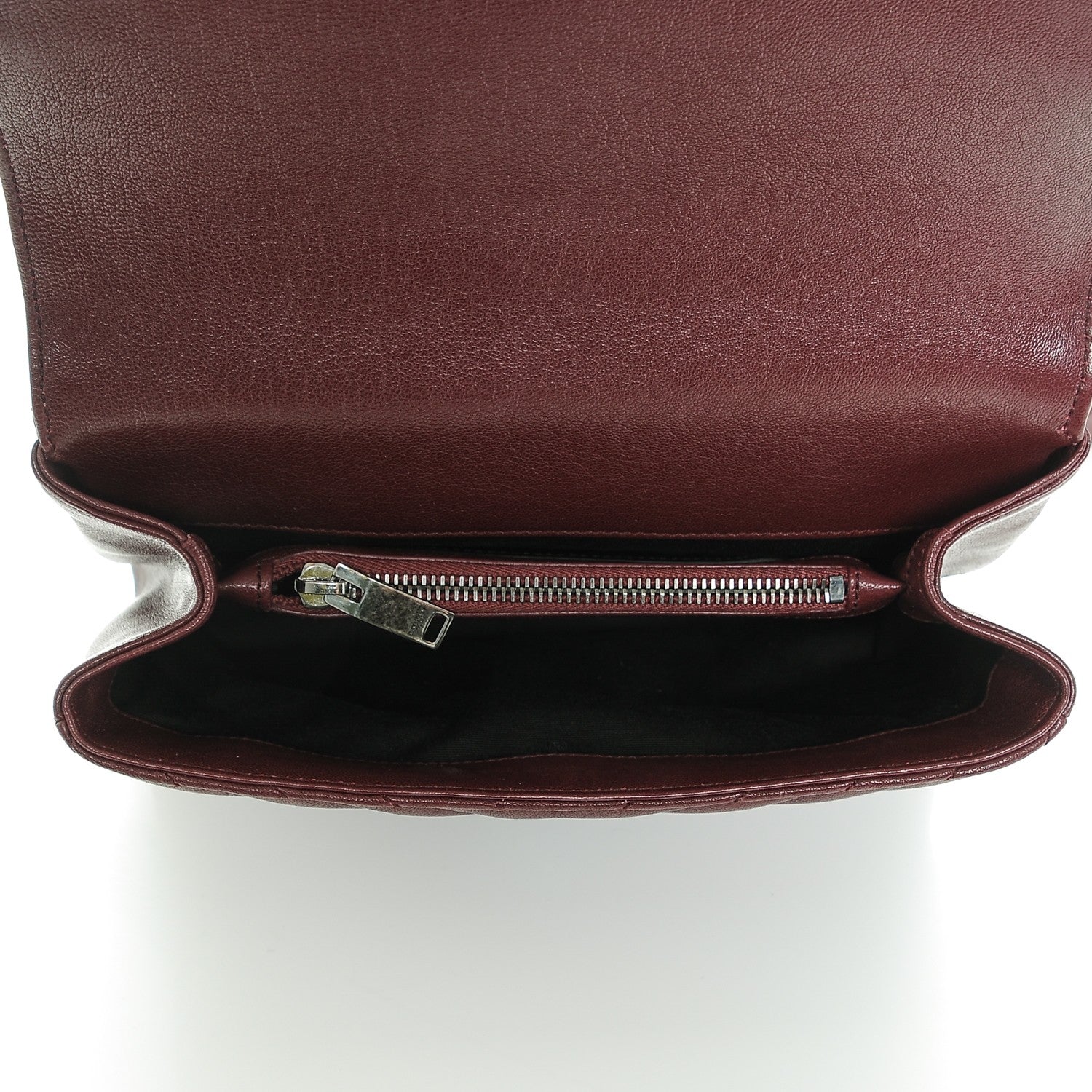 Saint Laurent Sheepskin Matelasse Chevron Monogram Medium College Bag Rouge Legion 5 of 6