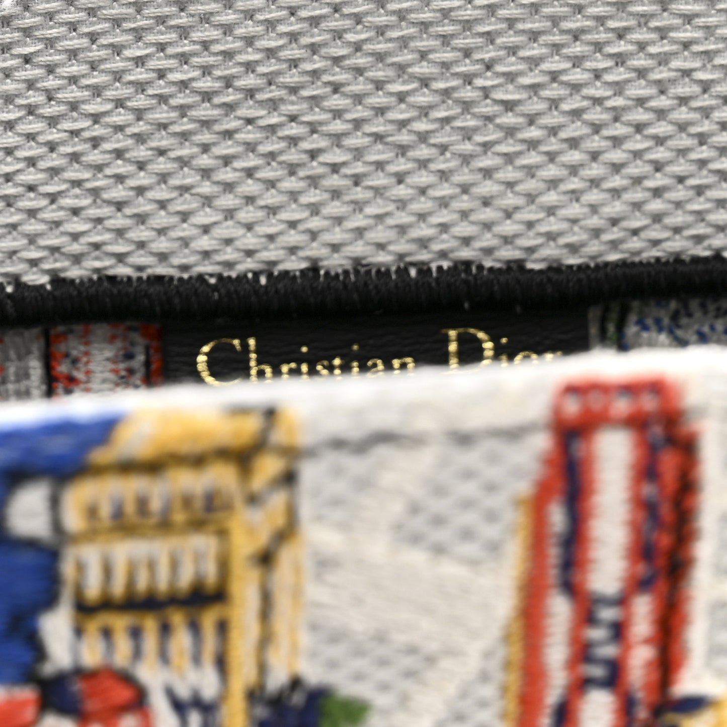 Canvas Embroidered Medium New York Book Tote Multicolor