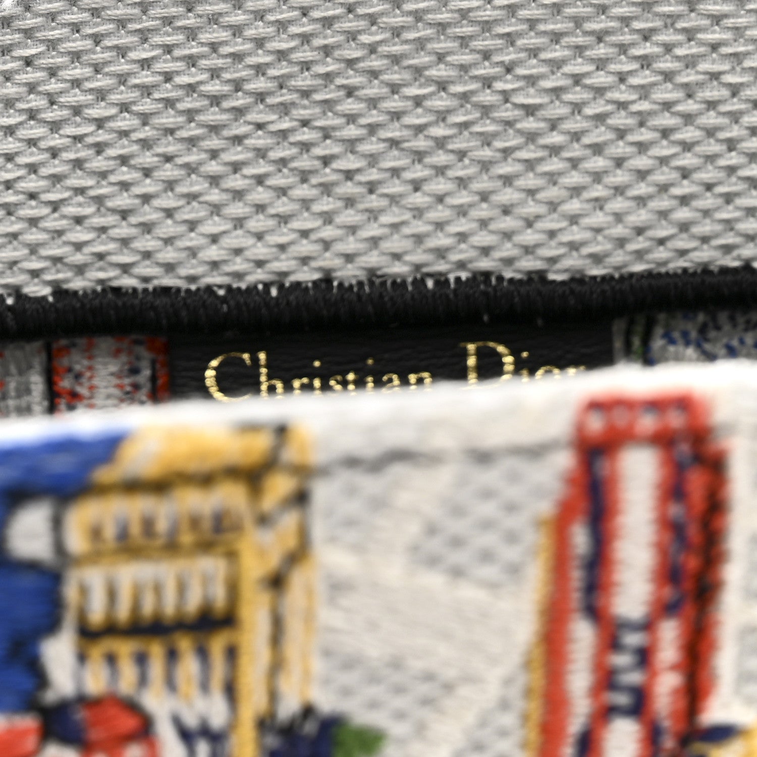 Christian Dior Canvas Embroidered Medium New York Book Tote Multicolor 12 of 13