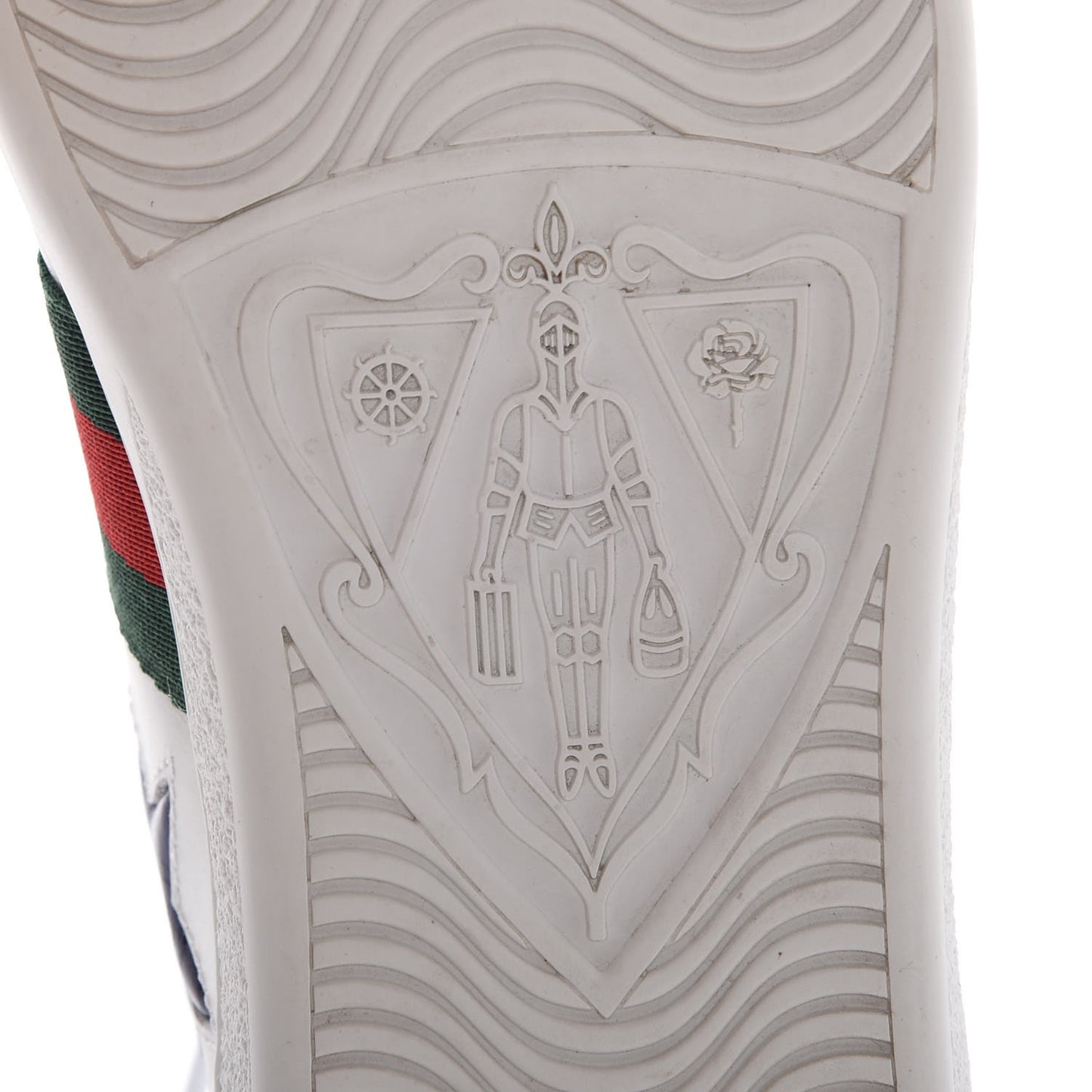 Calfskin Ayers Web Star Embroidered Mens Ace Sneakers 37.5 White Multi