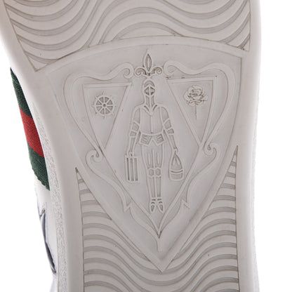 Gucci Calfskin Ayers Web Star Embroidered Mens Ace Sneakers 37.5 White Multi 10 of 14