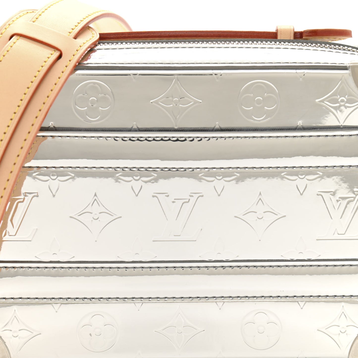 Monogram Mirror Handle Trunk Silver