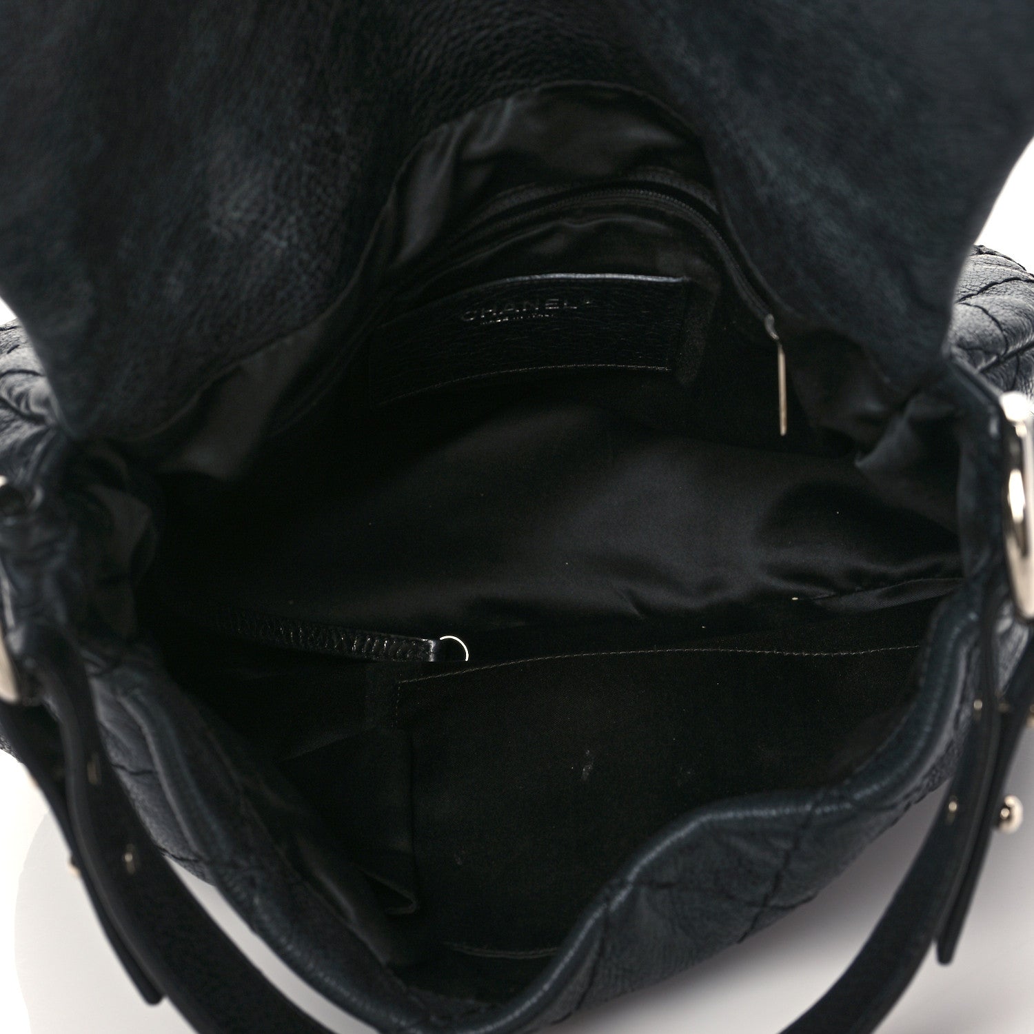 Chanel Glazed Calfskin Stitched XL On The Road Flap Black 4 of 9