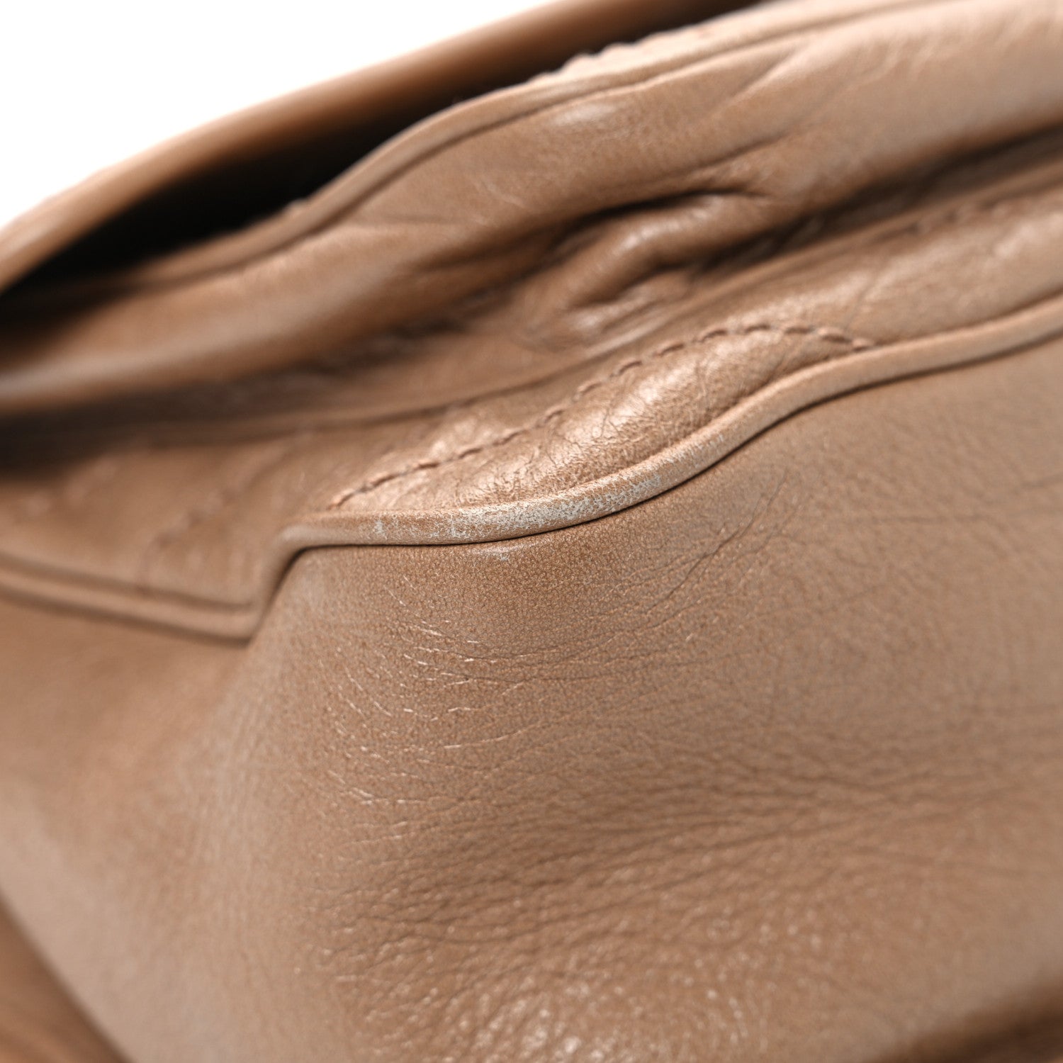 Saint Laurent Crinkled Calfskin Matelasse Monogram Medium Niki Chain Satchel Light Taupe 12 of 12