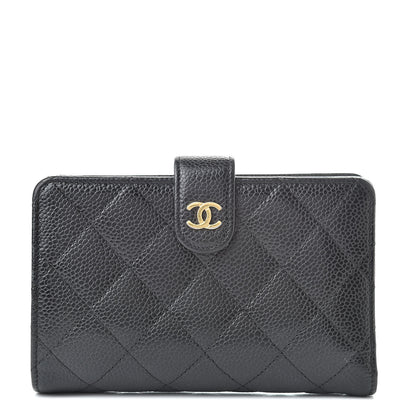 Chanel Caviar Quilted Zipped Pocket Wallet Black 1 of 12