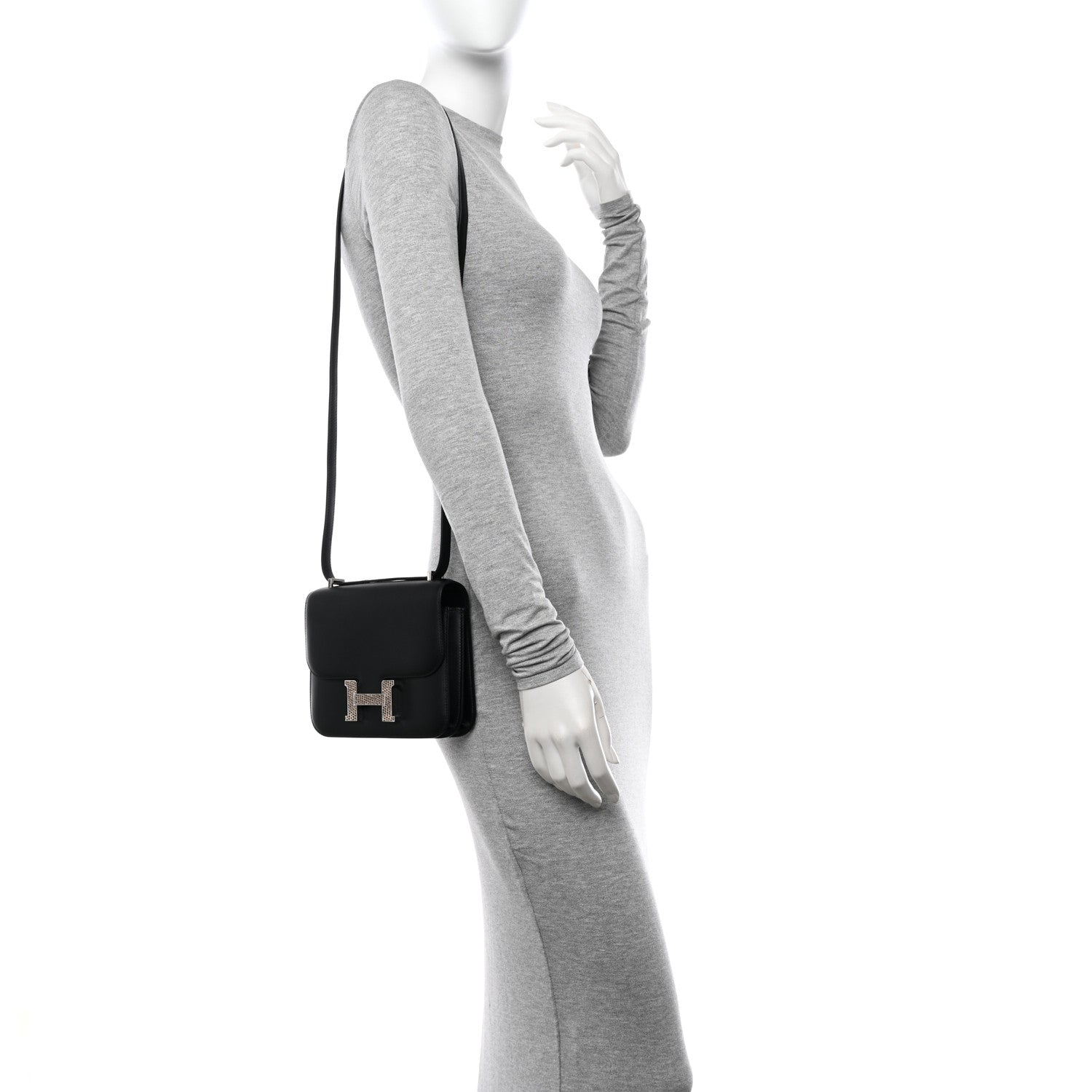 Hermes Veau Monsieur Lizard Constance 18 Black Ombre 2 of 12
