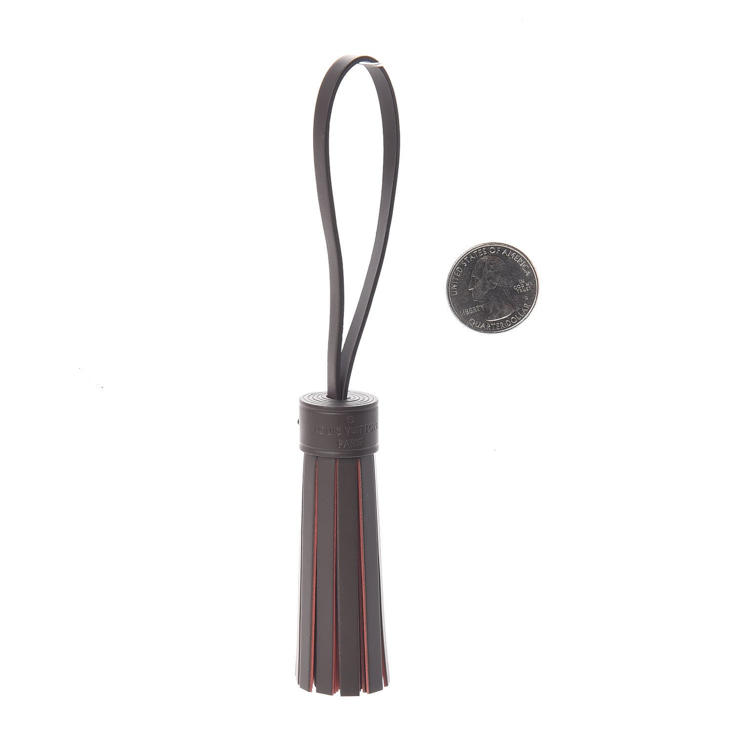 Calfskin Croisette Tassel Bag Charm Ebene