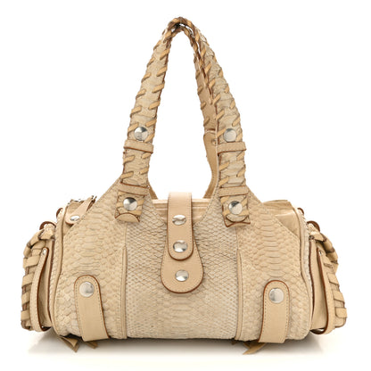 Chloe Snakeskin Calfskin Silverado Shoulder Bag Beige 1 of 11